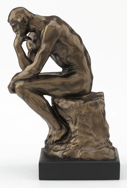 Thinker By Rodin Sculpture Reproduction Figurine Statue Artist View